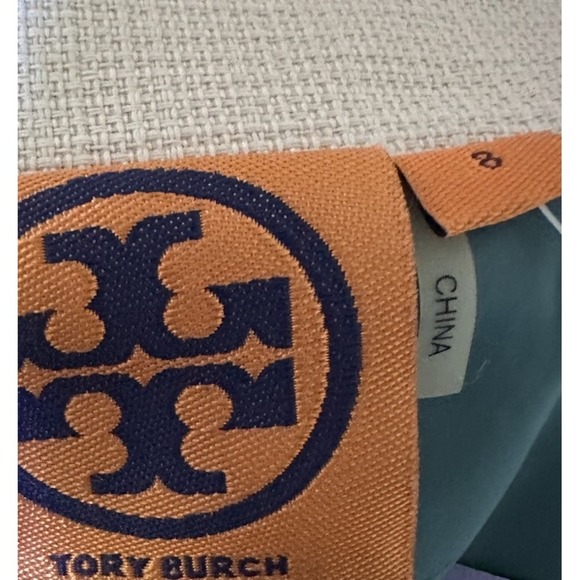 Tory Burch Nora Skirt Size 8 Green White Tweed Fringe Trim Designer Women's - Picture 9 of 12